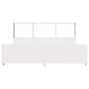 Cadre de lit sans matelas blanc 200x200 cm bois massif de pin 