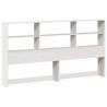 Cadre de lit sans matelas blanc 200x200 cm bois massif de pin 