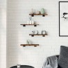 Étagères murales 4 pcs chêne fumé 40x10x1,5cm bois d'ingénierie 
