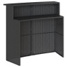 Ensemble de bar de jardin 5 pcs avec coussins noir poly rotin 
