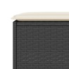 Ensemble de bar de jardin 5 pcs avec coussins noir poly rotin 