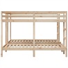 Lit superposé triple 200x200/80x200 cm bois de pin massif 