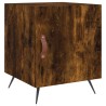 Table de chevet chêne fumé 40x40x50 cm bois d'ingénierie 