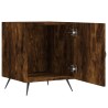 Table de chevet chêne fumé 40x40x50 cm bois d'ingénierie 