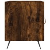 Table de chevet chêne fumé 40x40x50 cm bois d'ingénierie 