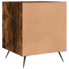 Table de chevet chêne fumé 40x40x50 cm bois d'ingénierie 