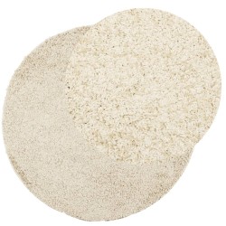 Tapis shaggy PAMPLONA poils longs moderne doré Ø 80 cm 