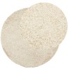Tapis shaggy PAMPLONA poils longs moderne doré Ø 80 cm 