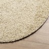 Tapis shaggy PAMPLONA poils longs moderne doré Ø 80 cm 