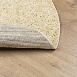Tapis shaggy PAMPLONA poils longs moderne doré Ø 80 cm 