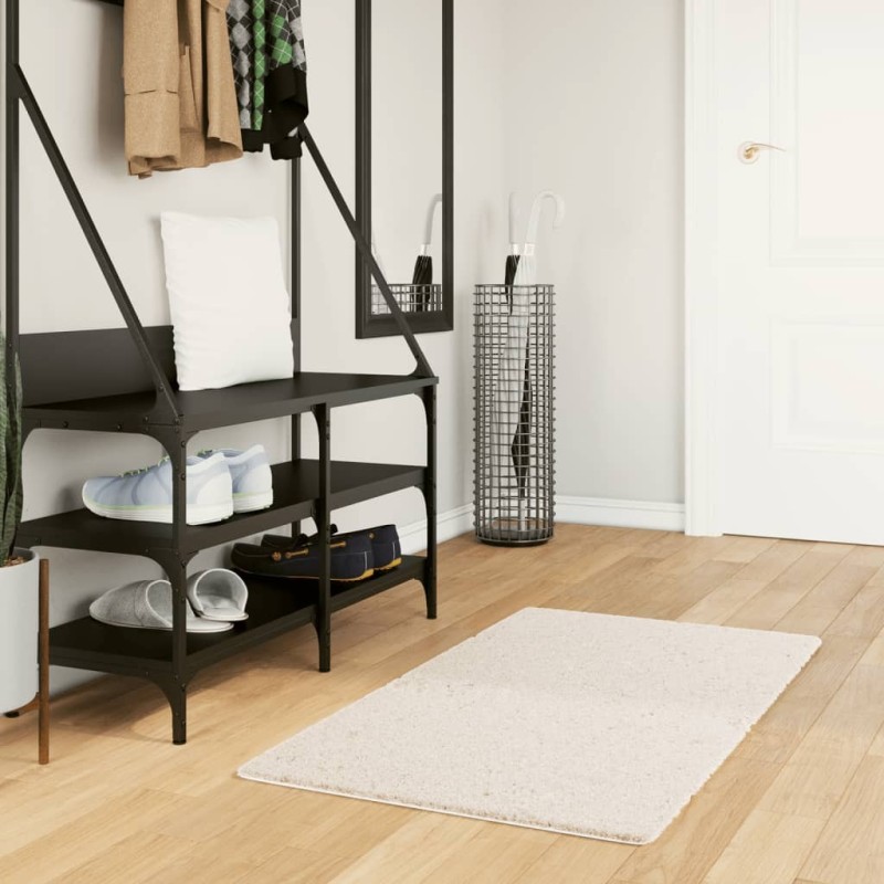 Tapis OVIEDO à poils courts beige 60x110 cm 