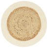 Napperons 6 pcs Naturel Plain 38 cm Rond Jute et coton  