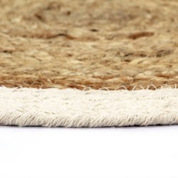 Napperons 6 pcs Naturel Plain 38 cm Rond Jute et coton  