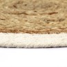 Napperons 6 pcs Naturel Plain 38 cm Rond Jute et coton  