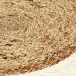Napperons 6 pcs Naturel Plain 38 cm Rond Jute et coton  