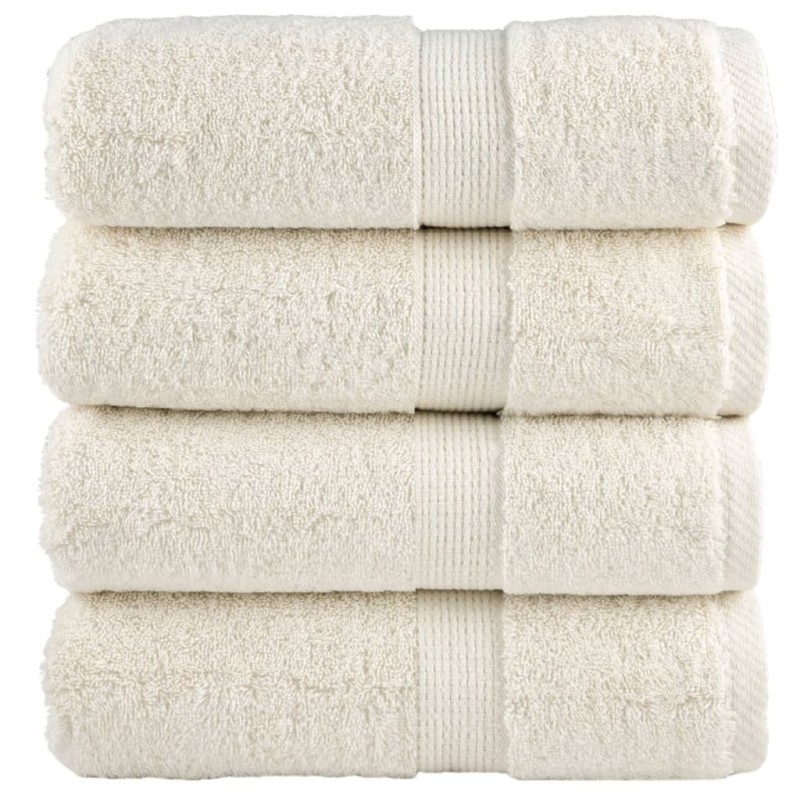 Serviettes de visage de qualité supérieure SOLUND 4 pcs crème 
