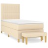 Sommier à lattes de lit avec matelas Crème 80x200 cm Tissu 