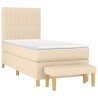 Sommier à lattes de lit avec matelas Crème 80x200 cm Tissu 