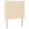 Sommier à lattes de lit avec matelas Crème 80x200 cm Tissu 