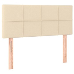 Sommier à lattes de lit avec matelas Crème 100x200 cm Tissu 