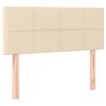 Sommier à lattes de lit avec matelas Crème 100x200 cm Tissu 