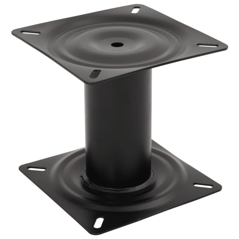 Piédestal de siège de bateau noir 18 cm acier 
