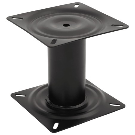 Piédestal de siège de bateau noir 18 cm acier 