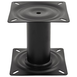 Piédestal de siège de bateau noir 18 cm acier 