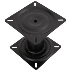 Piédestal de siège de bateau noir 18 cm acier 