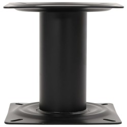 Piédestal de siège de bateau noir 18 cm acier 