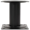 Piédestal de siège de bateau noir 18 cm acier 