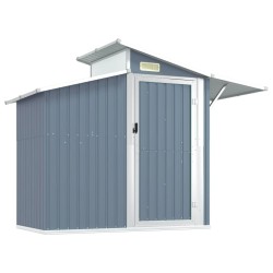 Abri de jardin Gris 270x130x208,5 cm Acier galvanisé 