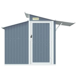Abri de jardin Gris 270x130x208,5 cm Acier galvanisé 