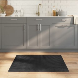 Tapis rectangulaire gris 80x100 cm bambou 