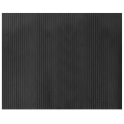 Tapis rectangulaire gris 80x100 cm bambou 