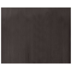 Tapis rectangulaire marron foncé 80x100 cm bambou 