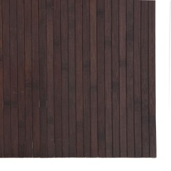 Tapis rectangulaire marron foncé 80x100 cm bambou 