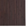 Tapis rectangulaire marron foncé 80x100 cm bambou 
