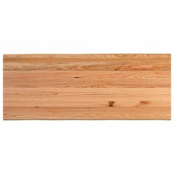 Dessus de table marron clair bois chêne massif rectangulaire 