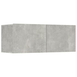 Ensemble de meubles TV 8 pcs Gris béton Bois d'ingénierie 