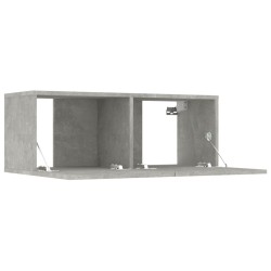 Ensemble de meubles TV 8 pcs Gris béton Bois d'ingénierie 