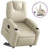 Fauteuil inclinable Crème Similicuir 
