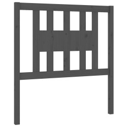 Tête de lit Gris 106x4x100 cm Bois massif de pin 