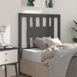 Tête de lit Gris 106x4x100 cm Bois massif de pin 