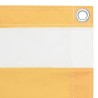 Écran de balcon Blanc et jaune 90x600 cm Tissu Oxford 
