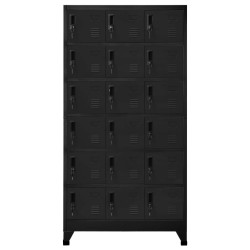 Armoire à casiers Noir 90x40x180 cm Acier 