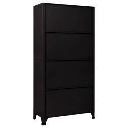 Armoire à casiers Noir 90x40x180 cm Acier 
