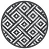Tapis d'extérieur ARAKIL blanc et noir Ø160 cm PP 