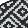 Tapis d'extérieur ARAKIL blanc et noir Ø160 cm PP 