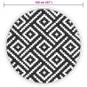Tapis d'extérieur ARAKIL blanc et noir Ø160 cm PP 